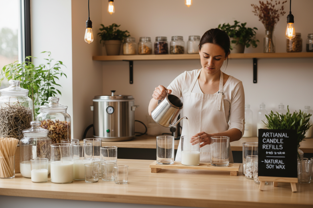 Commercial Artisanal Candle Refill Services